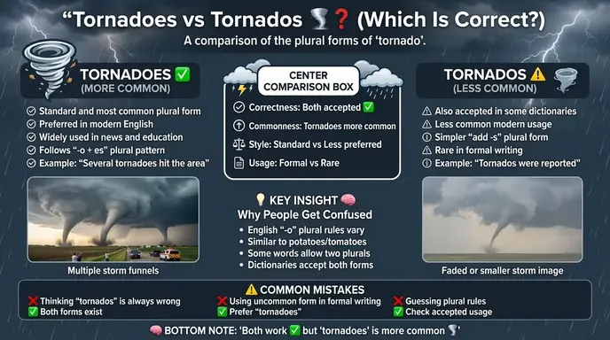 tornadoes or tornados