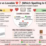loveable or lovable