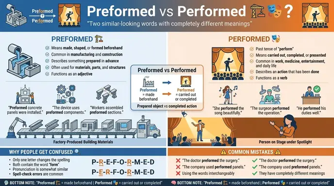 preformed or performed